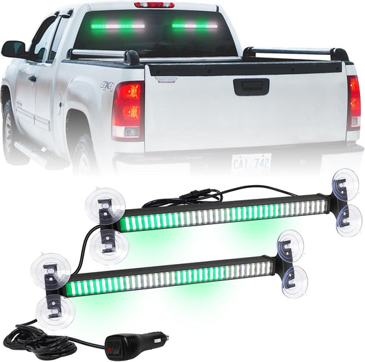 XRIDONSEN 2 in 1 Emergency Strobe Traffic Advisor Light Bar