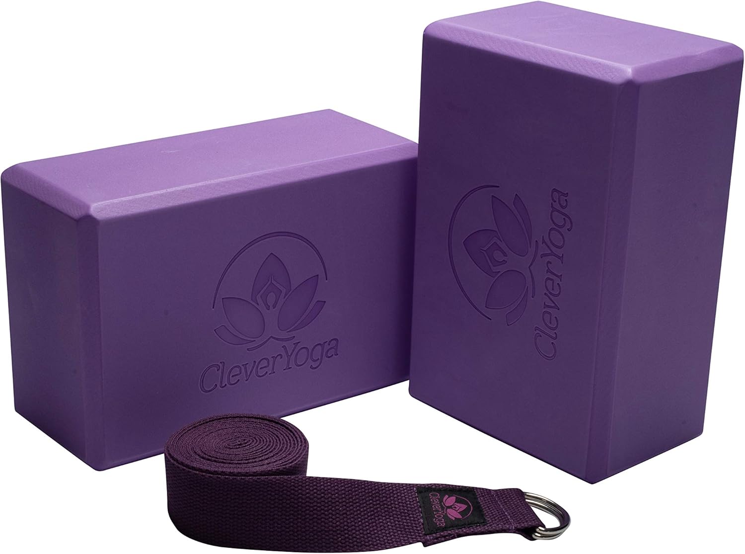 Clever Yoga Blocks Set - Lightweight & Sweat-Repellent