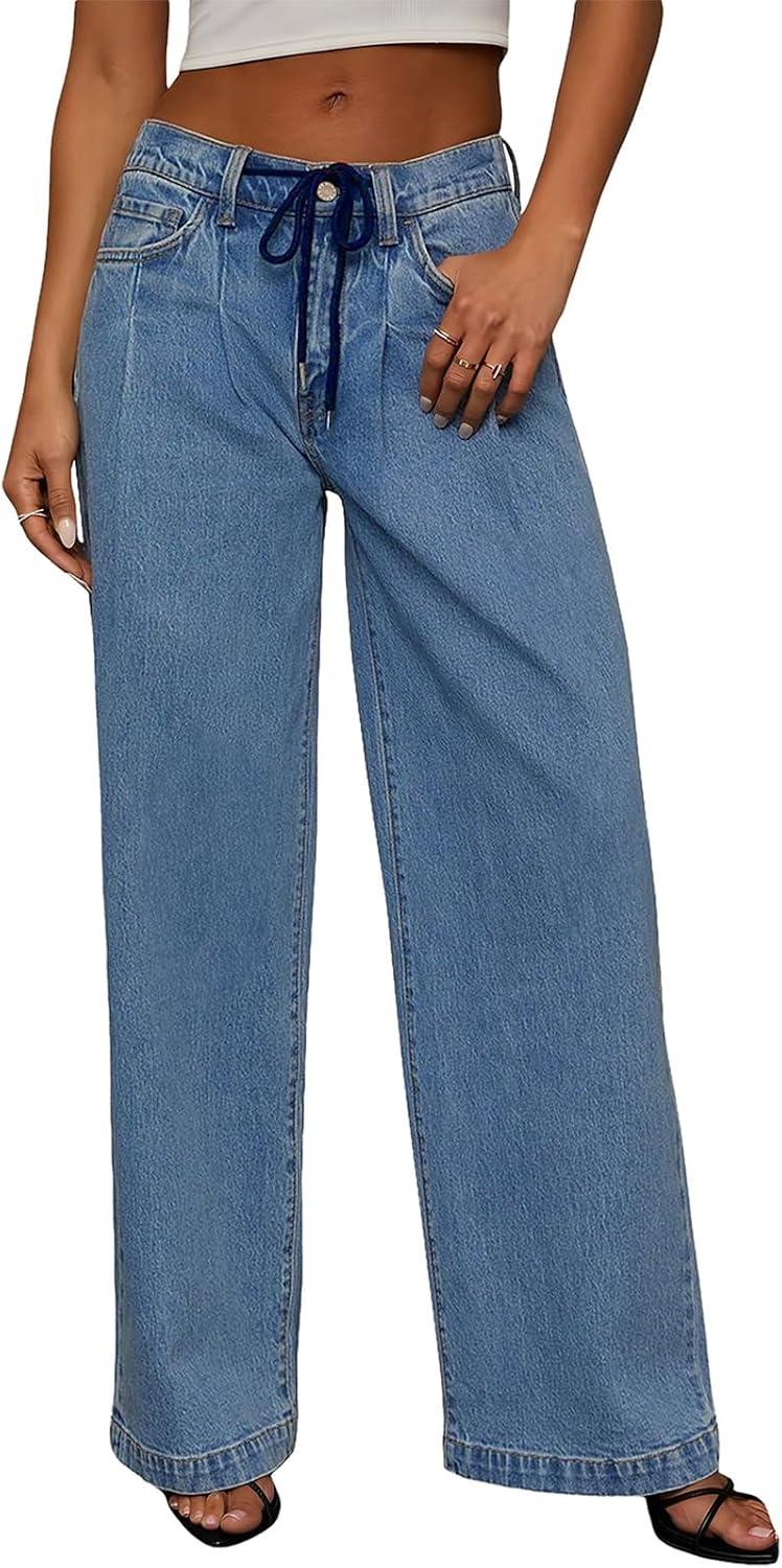 Wide Leg High Waisted Baggy Jeans for Effortless Style