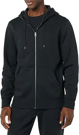Goodthreads Men's Full-Zip Washed Fleece Hoodie for Comfort