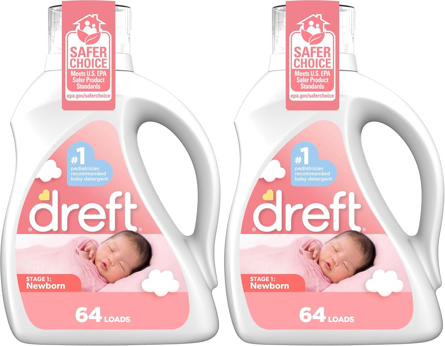Dreft Stage 1 Newborn Hypoallergenic Baby Laundry Detergent 100 oz