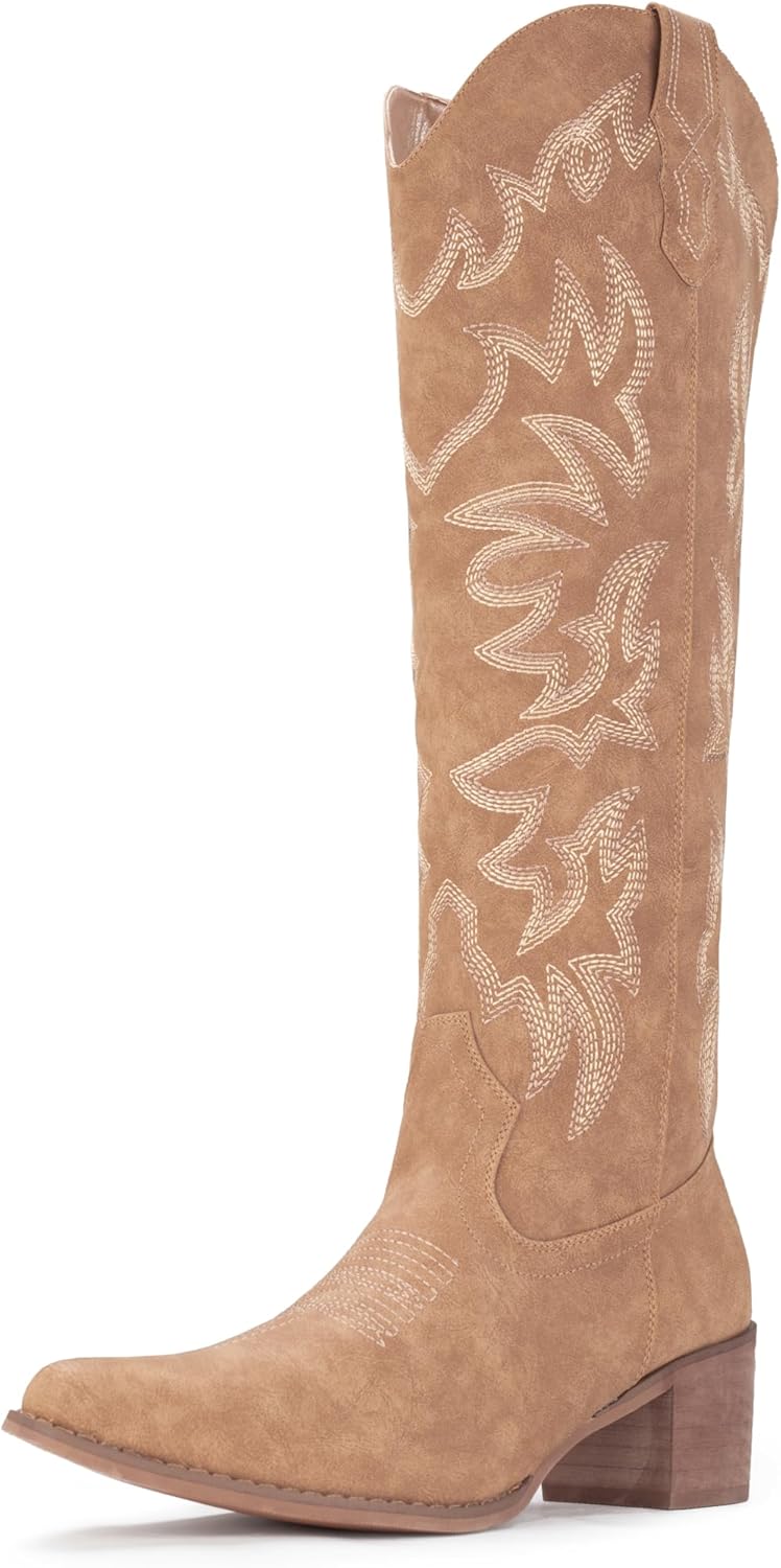 IUV Cowboy Boots for Women: Stylish Knee High Western Footwear