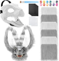 13 Pcs DIY Dino Mask Kit Hard Plastic Dinosaur Mask - Customizable