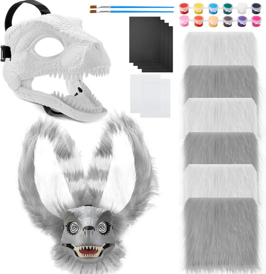 13 Pcs DIY Dino Mask Kit for Creative Costume Fun and Parties