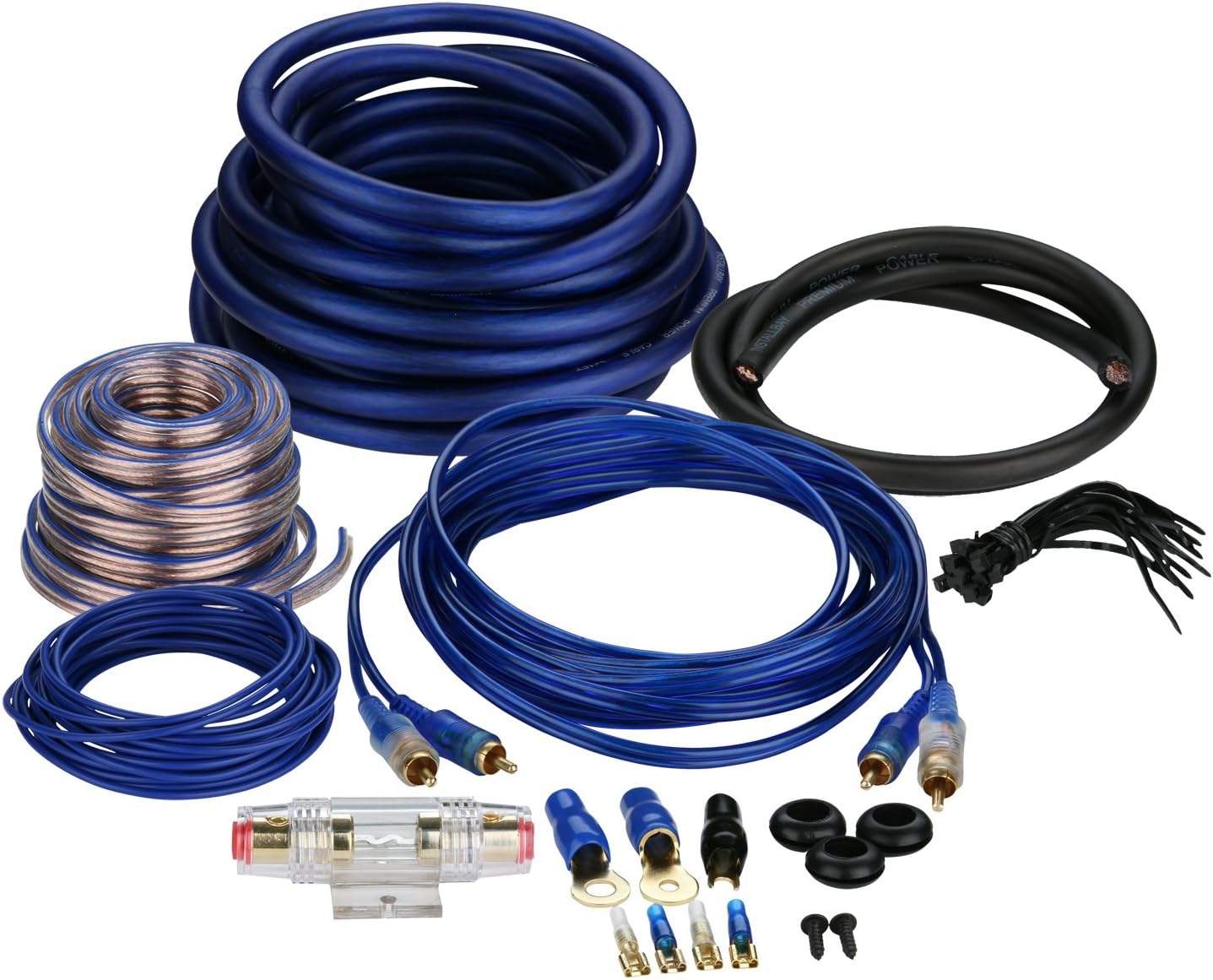 Install Bay 4 Gauge 1600 Watt Value AMP Kit for Powerful Sound