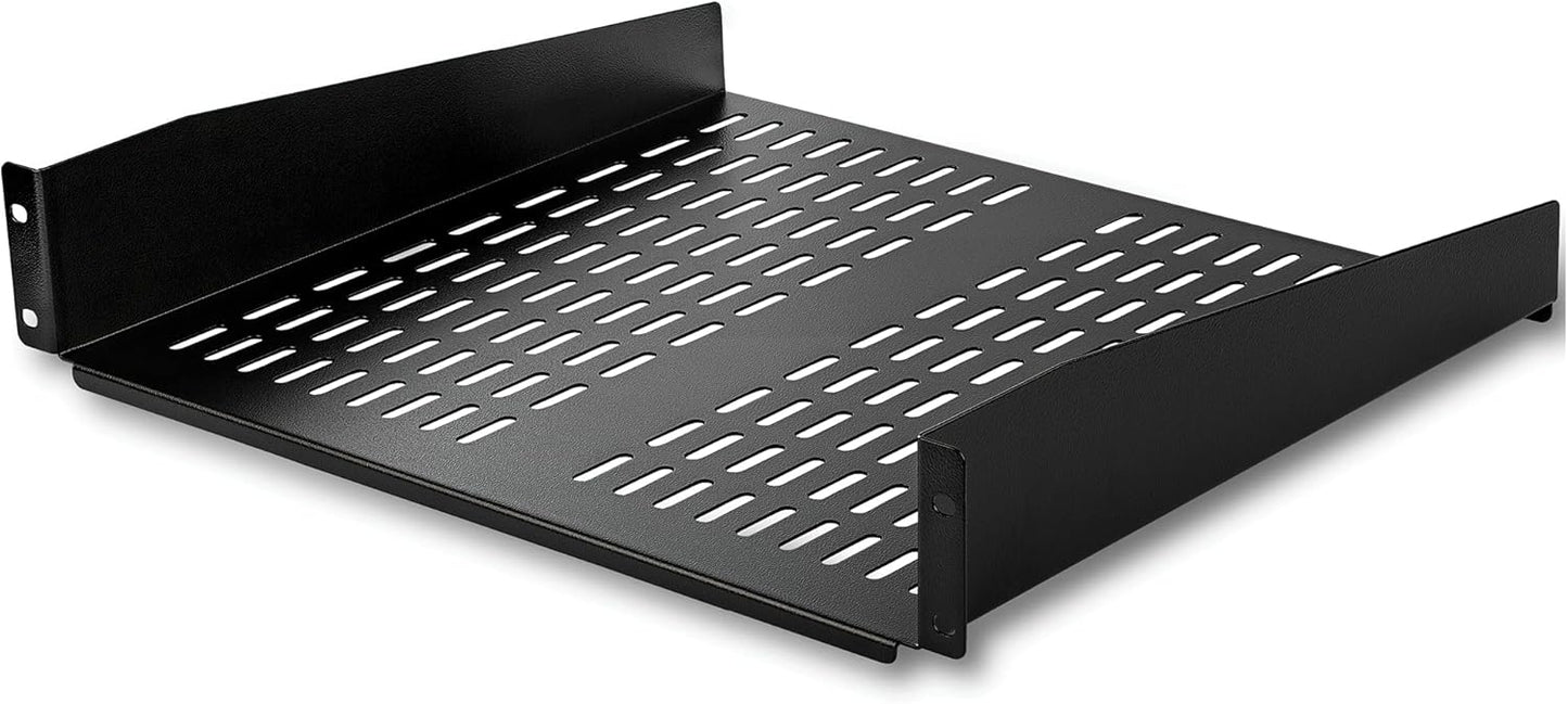 2U Server Rack Shelf - Universal Vented Cantilever Tray for 19in