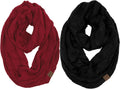 Infinity Scarf for Women - Oversized Chunky Cable Knit Warm Wrap