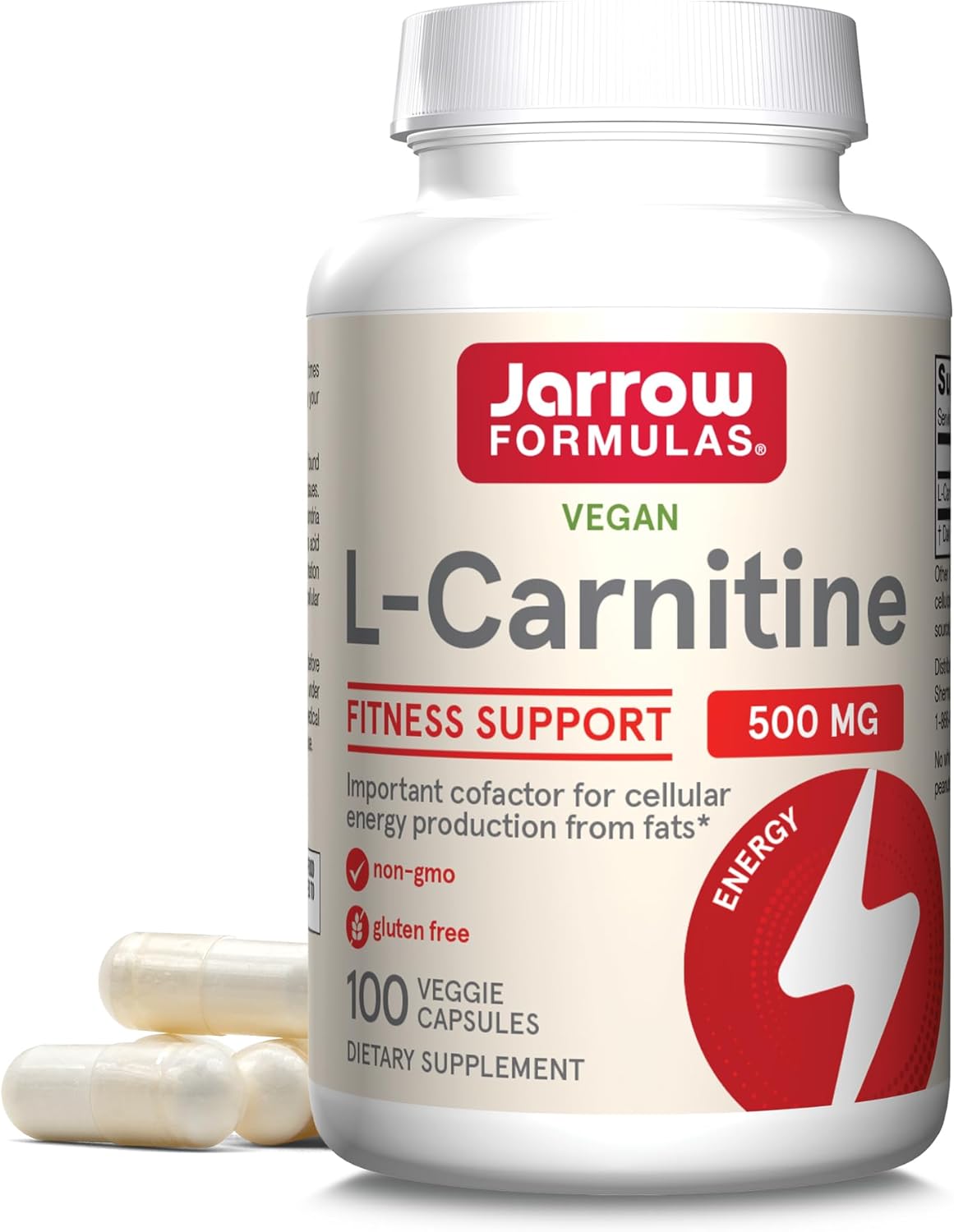Jarrow Formulas L-Carnitine 500 mg for Cellular Energy Support
