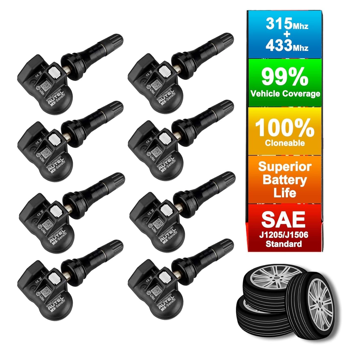 Autel TPMS Sensors for Tire Pressure Monitoring System Needs