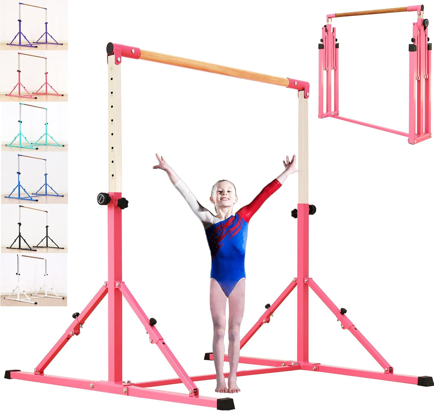 4FT/5FT Gymnastic Bar Set for Kids - Safe and Durable Design