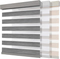 Cordless Zebra Blinds Pro Dual Layer Light Control - Gray 34.5in x