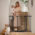 Mumeasy Baby Gate for Stairs 30in Tall - Auto Close Extra Wide Safety