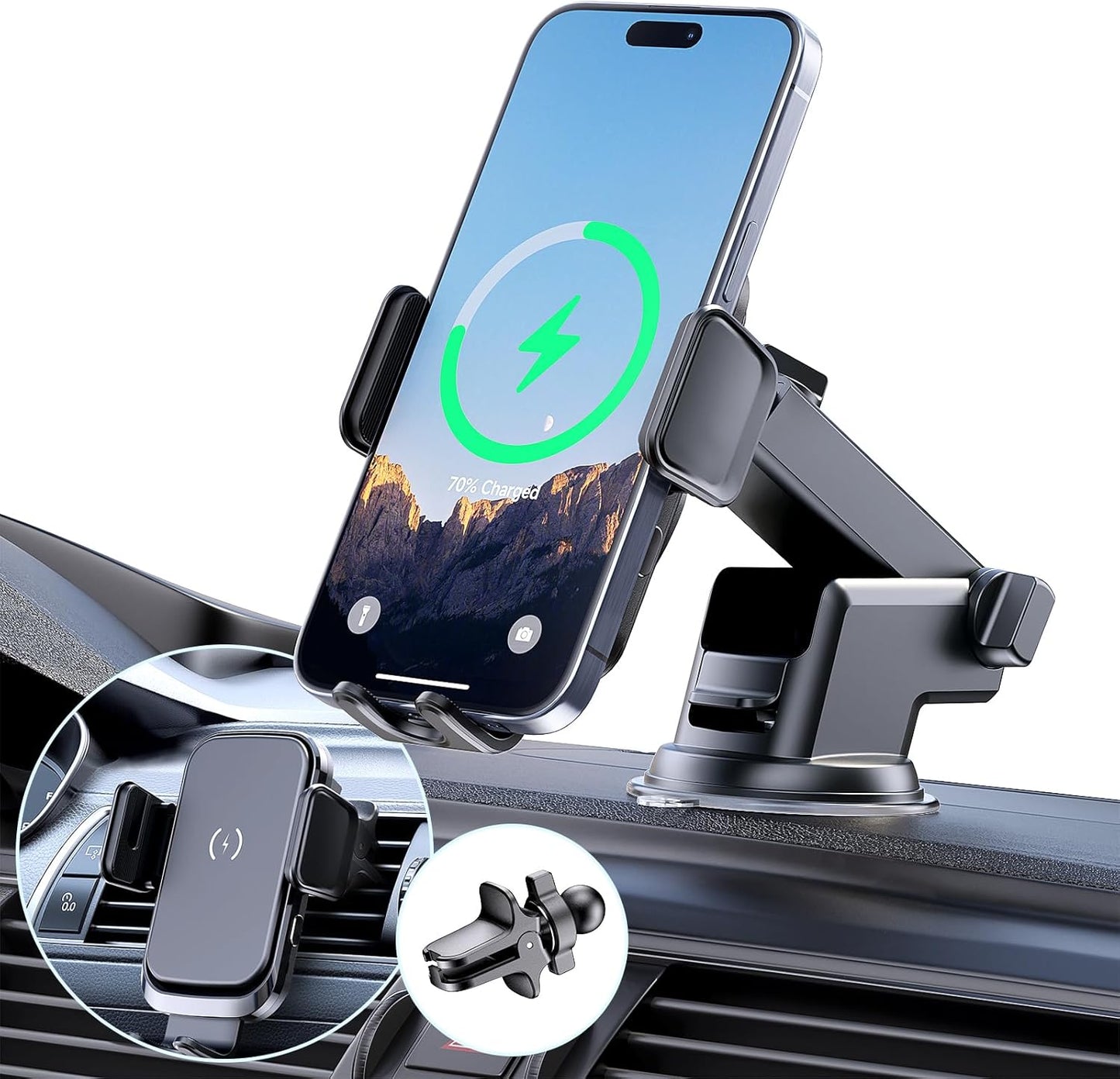 Fast Charge Auto-Clamp Wireless Car Charger