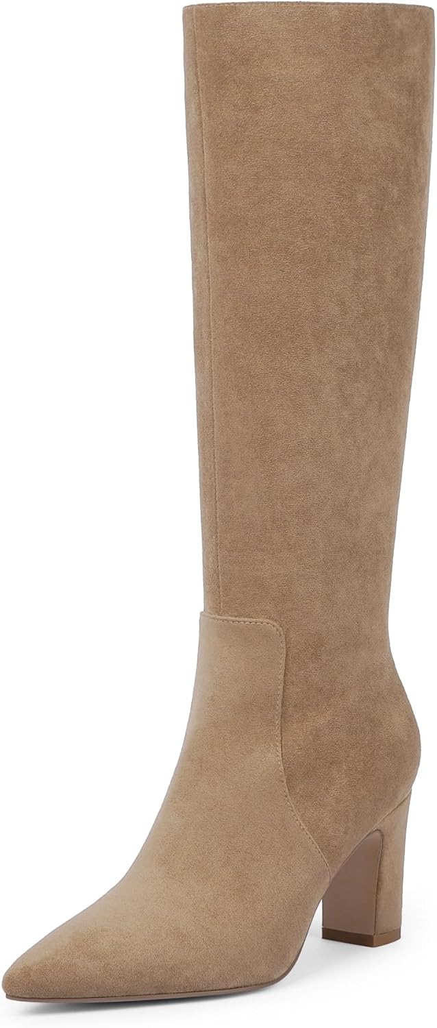 Knee High Boots for Women with 3-Inch Chunky Heel for Style