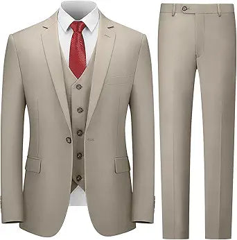 Cooper & Nelson Men's 3 Piece Slim Fit Suit Set for Every Occasion