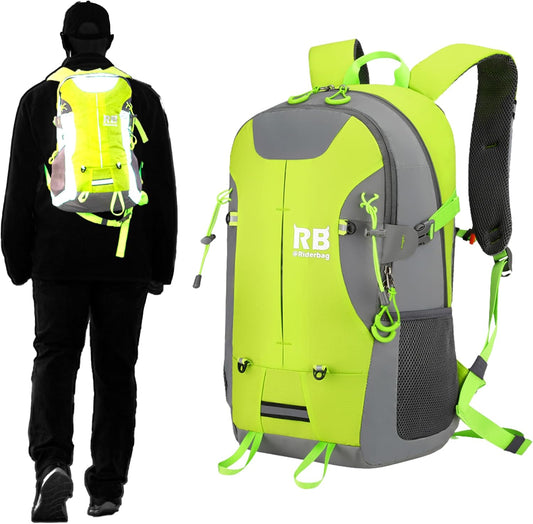Reflective Motorcycle Backpack for Safe Night Travel and Daily Use