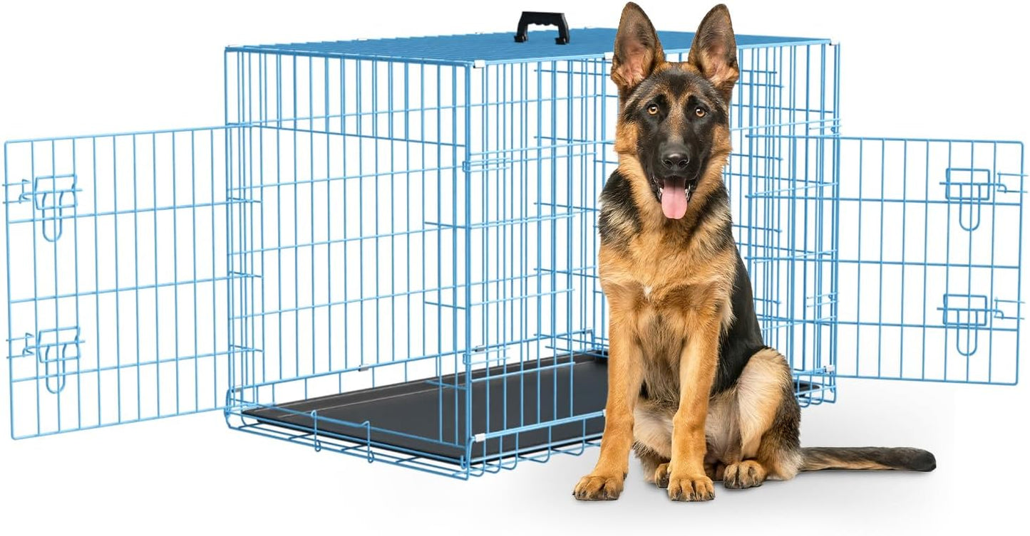 Large Dog Crate Kennel for Medium Large Dogs with Double Doors
