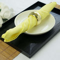 Cloth Napkins Set of 100, 17x17 in Yellow Seamless Dinner Napkins