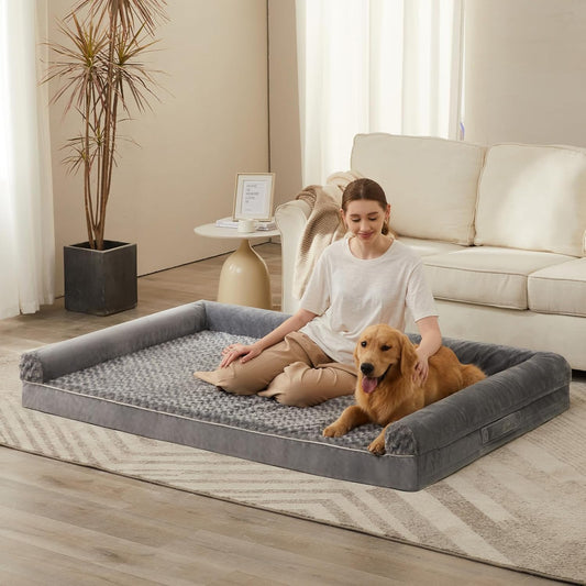 Orthopedic Dog Bed for Large Dogs with Waterproof Cover