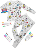 Craftikit bamboo viscose pajamas for kids with playful coloring themes