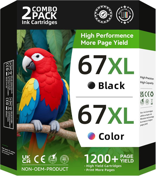 High Yield HP 67 XL Ink Combo Pack - Valnalo