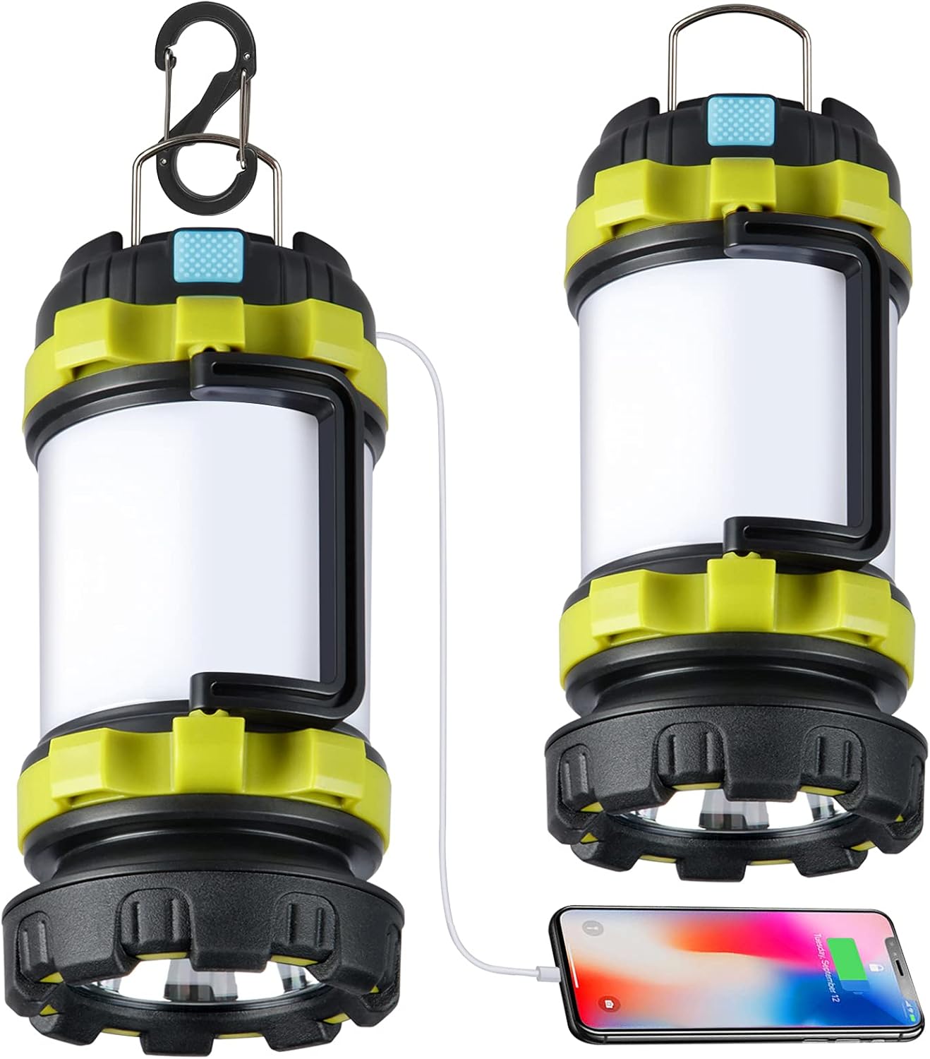 6 Mode Rechargeable Lantern Set, 1000LM Brightness, 4000mAh Power, IPX5 Waterproof - BOBKID