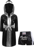 Child Boxing Costume Boys Satin Hooded Cloak with Shorts Set