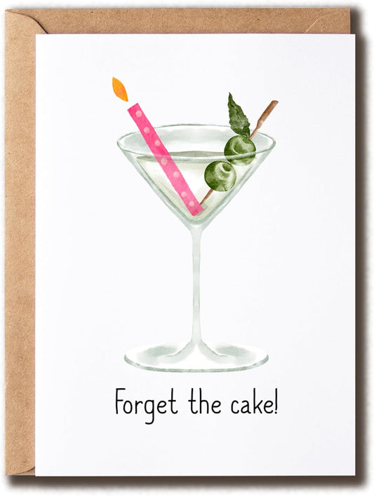 Martini Wine Card - Best Friend Birthday Greeting