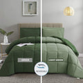 Green Oversized King Comforter Set - Reversible All-Season Comfort