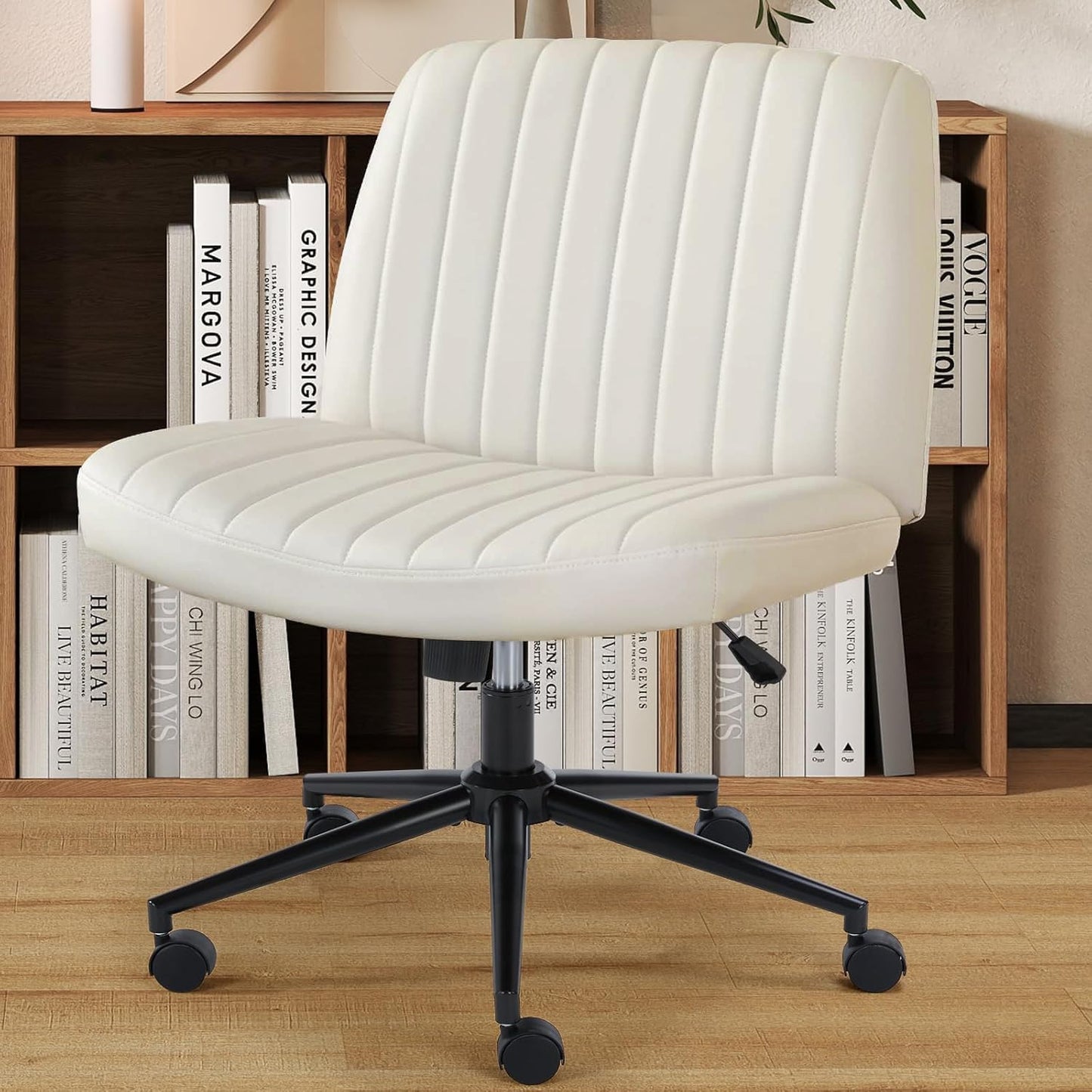 Criss Cross Chair with Wheels - Adjustable Height & Chic Design