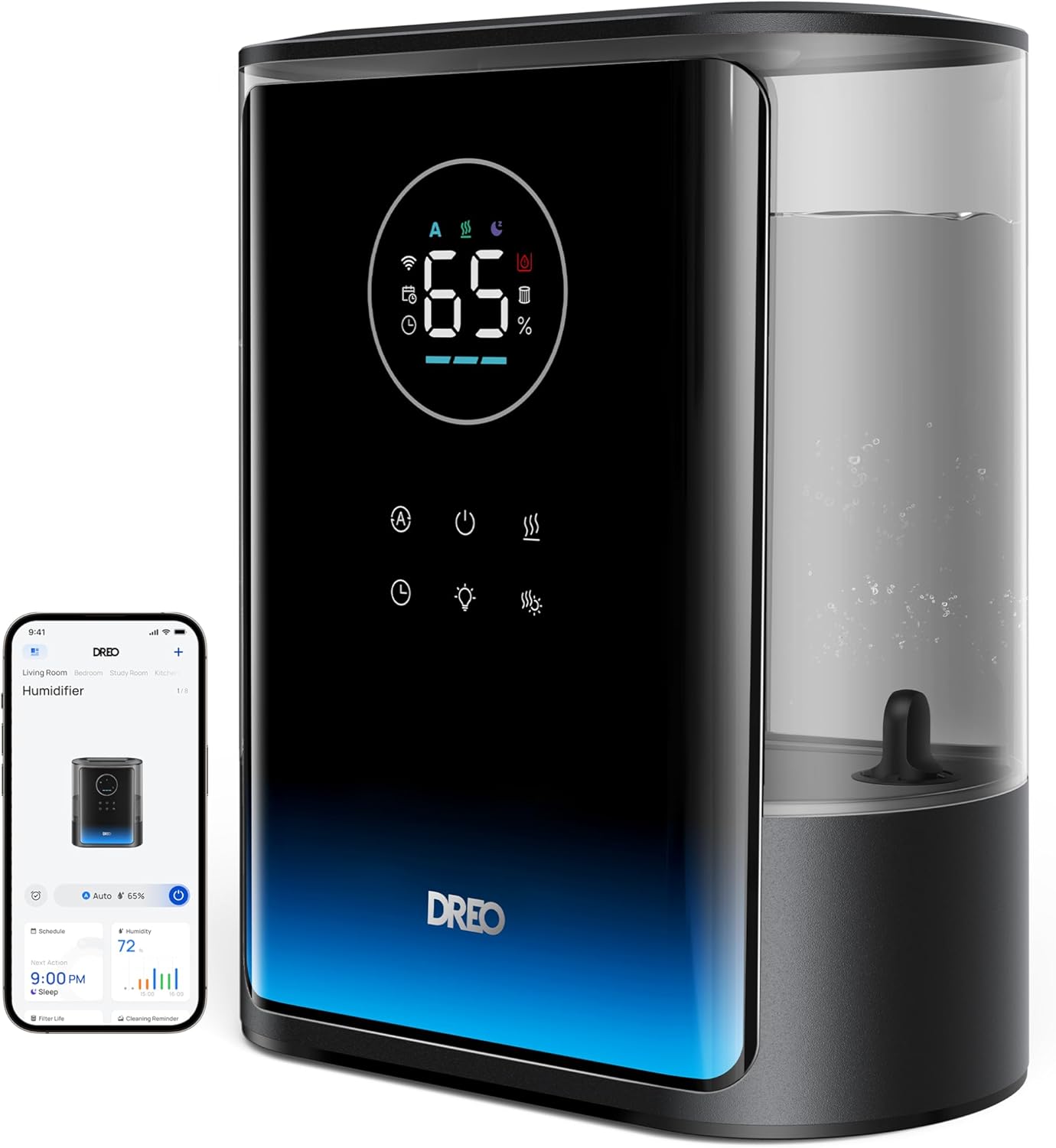 Dreo 8L Smart Humidifier for Bedroom with Warm and Cool Mist