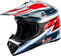 ILM Adult Dirt Bike Helmet (Red Blue, Large) - DOT Certified Full Face