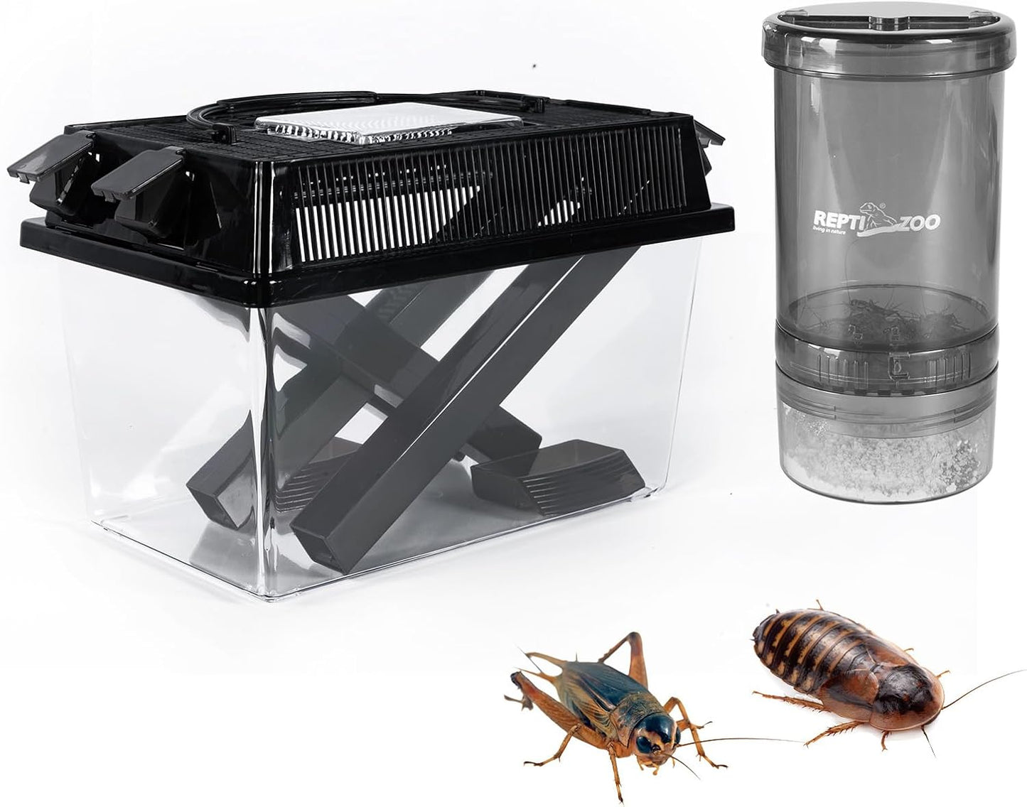 Reptile Cricket Keeper & Mixer Combo Kit for Nutritional Balance