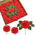 Artificial Red Roses 100pcs - Realistic Foam Roses for DIY Decor