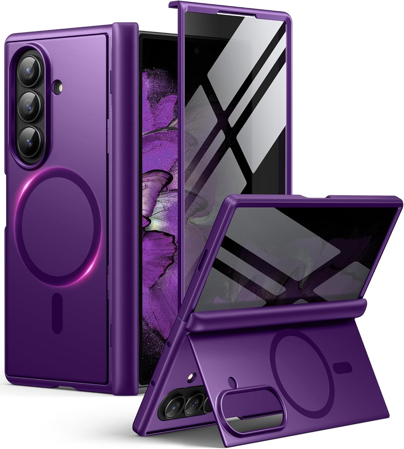 BERFY Samsung Galaxy Z Fold 7 Case with Privacy Screen Protector