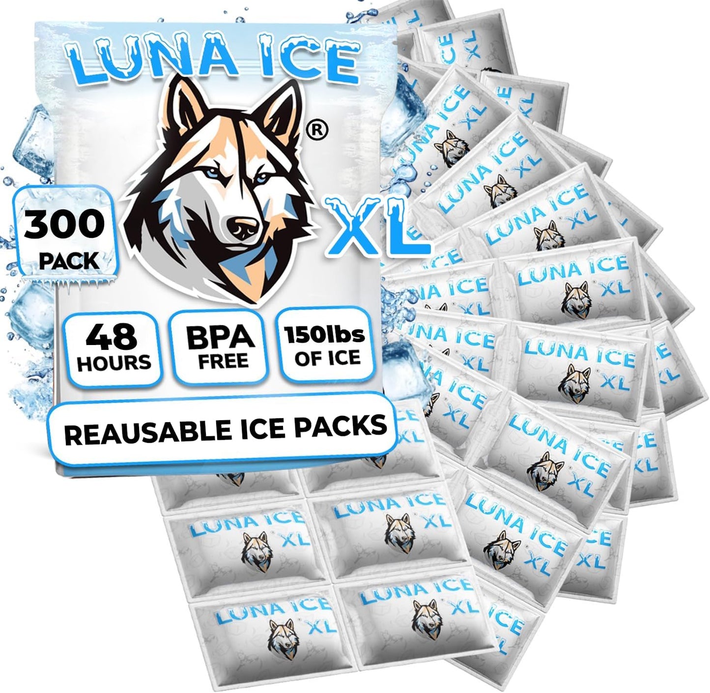 LUNA ICE Dry Ice Packs for Shipping XL - Long Lasting Cold Packs