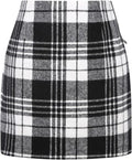 Womens Plaid Skirt High Waisted Mini Pencil Dress - Cozy Fall Fit