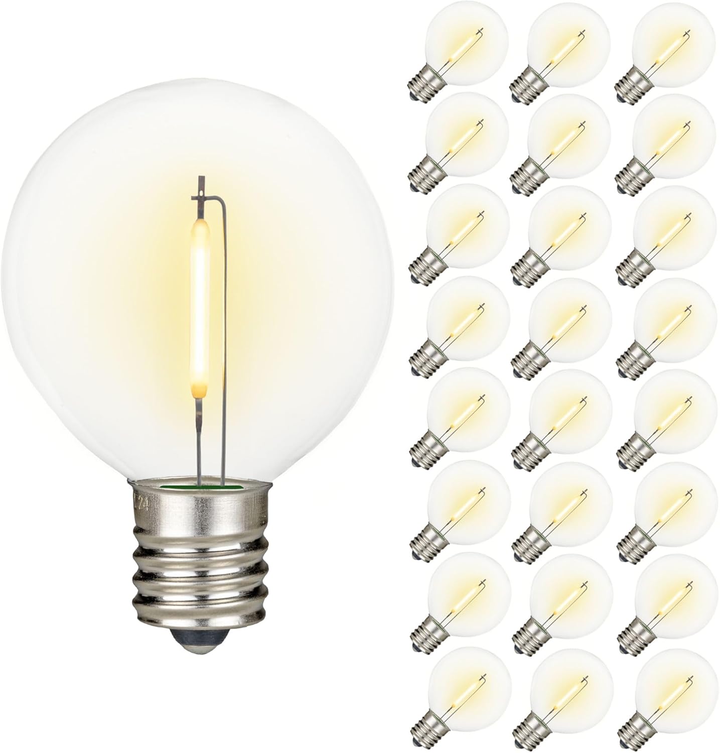 G50 LED Filament String Light Bulbs for Atmospheric Lighting