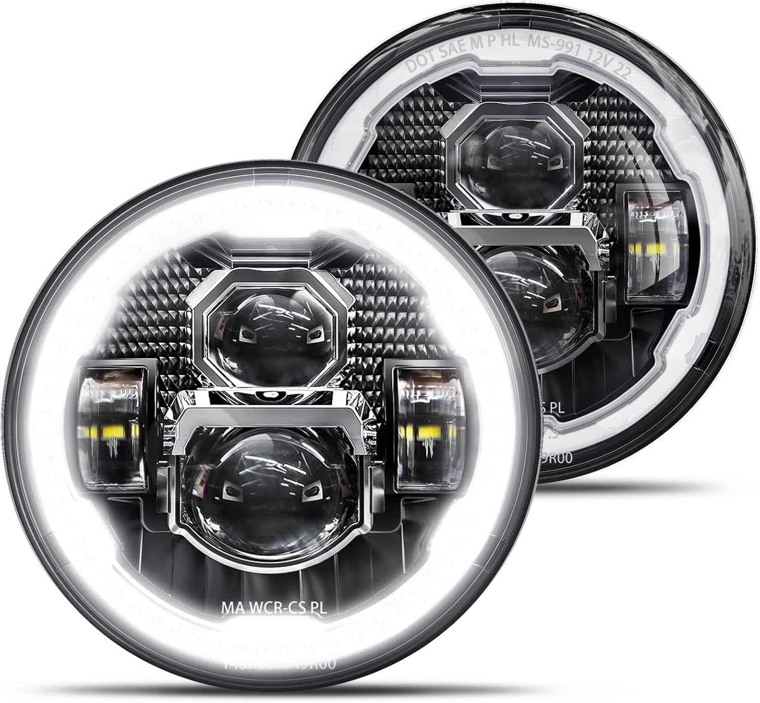 HWSTAR 7 Inch LED Headlights for Jeep Wrangler and More
