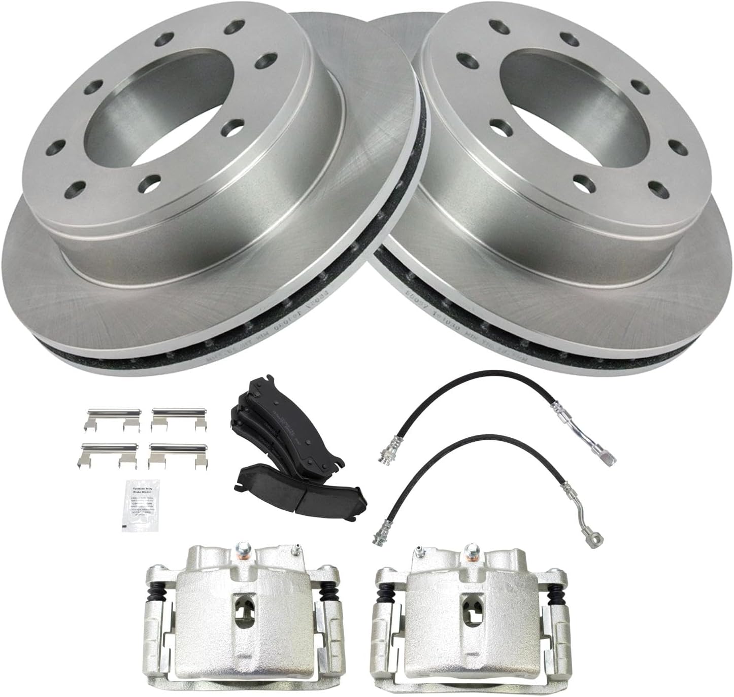 TRQ Rear Brake Pad & Rotor Kit for Chevrolet Silverado 1500 HD