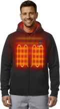 ORORO Upgraded 4-Zone Heated Hoodie with Heated Collar - Warmth On