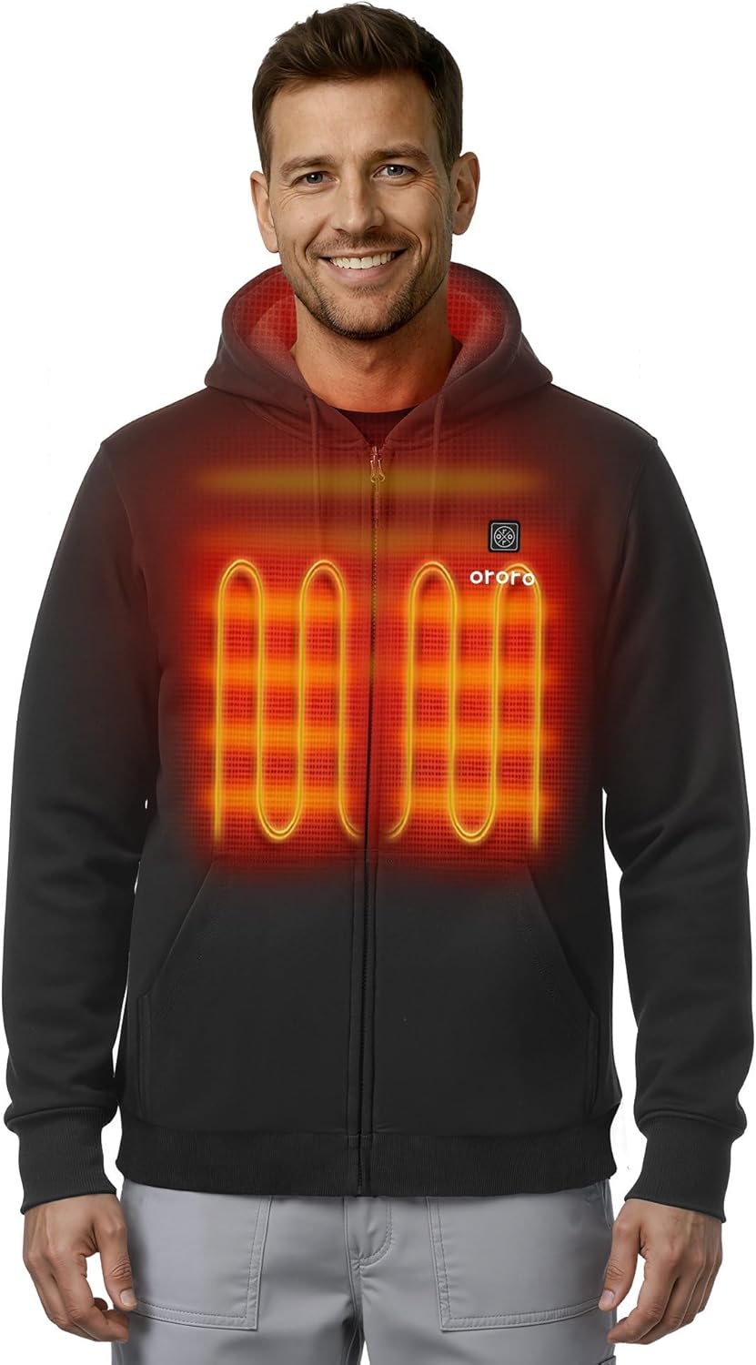 ORORO Upgraded 4-Zone Heated Hoodie for Ultimate Comfort