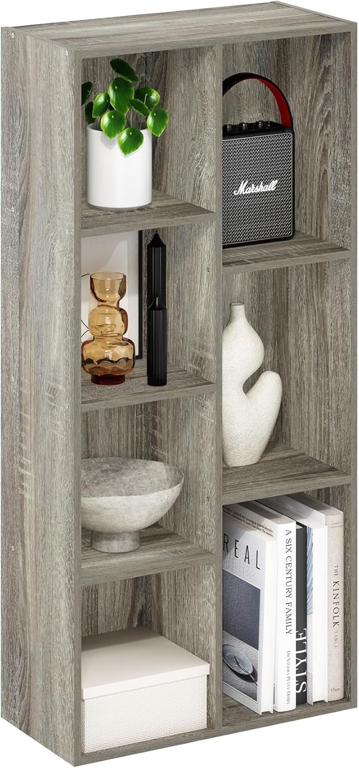 Furinno Luder 7-Cube Reversible Open Shelf for Stylish Storage