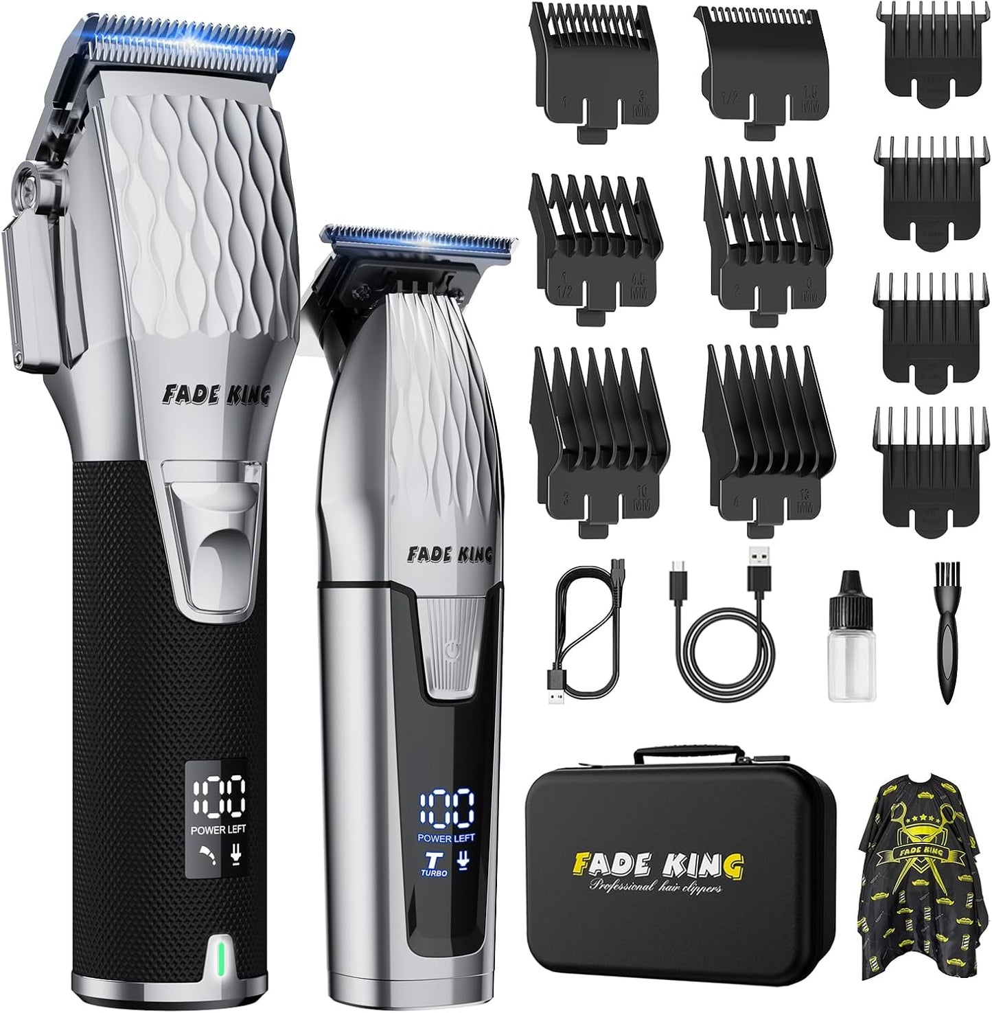 FADEKING Professional Hair Clippers for Men with Beard Trimmer