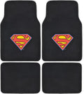 Superman Car Floor Mats Full Set - Universal Fit, Non-Slip