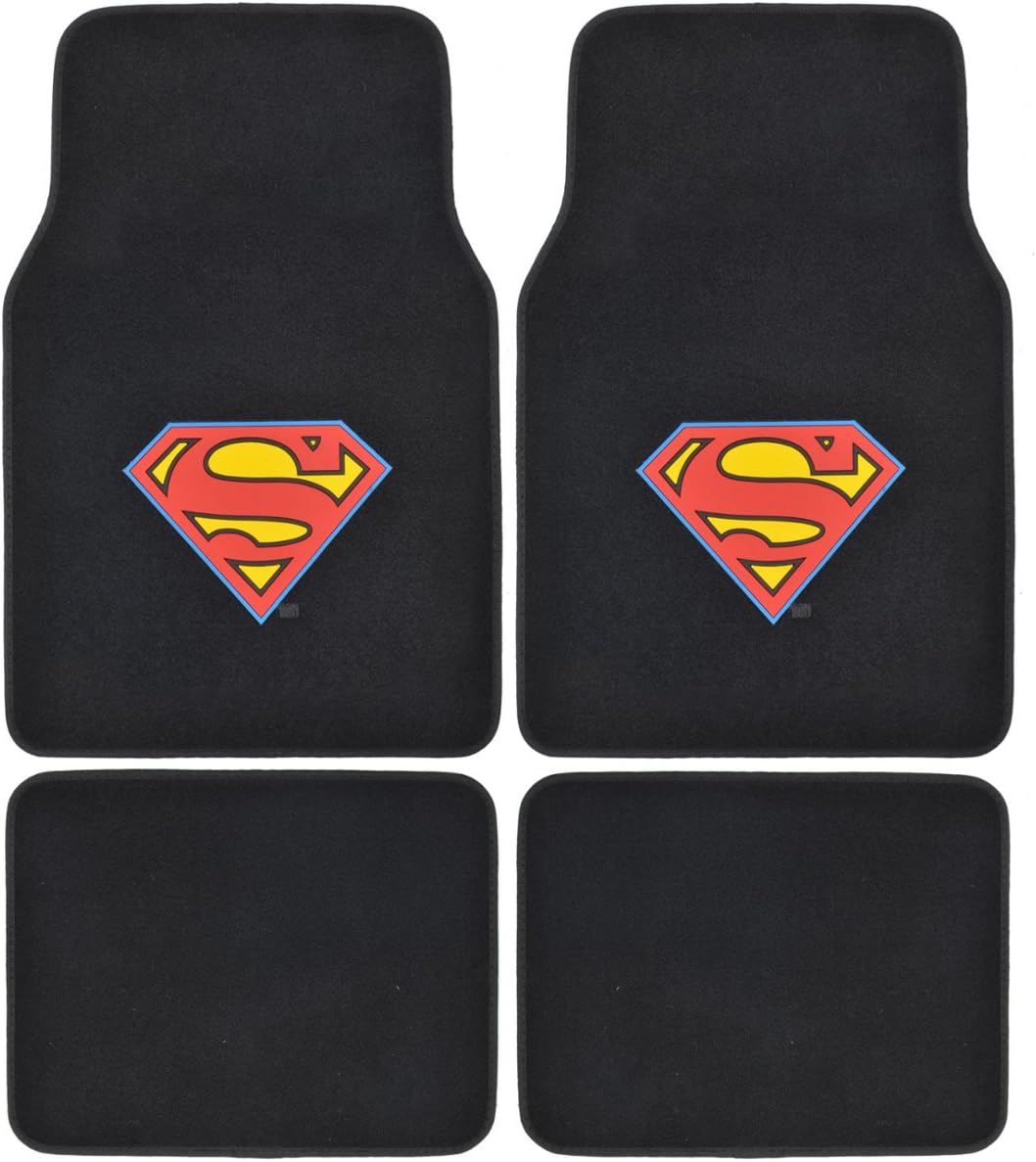 BDK Warner Brothers DC Comics Superman Car Accessories Floor Mats