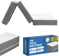 5-Inch Tri-Folding Gel Memory Foam Portable Floor Mattress - Portable