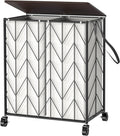 Laundry Basket with Wheels and Wood Lid - Heavy Duty Large Hamper