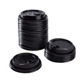 Karat C-KDL516B-E 90mm Black Lids Case of 1000 - Leak-Reducing Flap