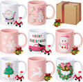 Maxdot 8 Pieces Christmas Winter Coffee Mugs Set for Gifts